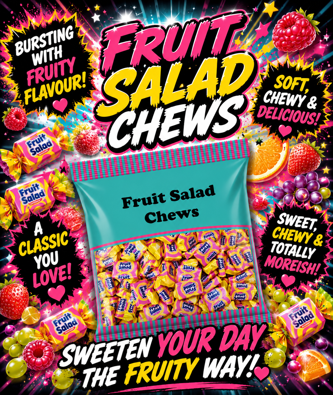 Barratts Fruit Salad Chews 1Kg