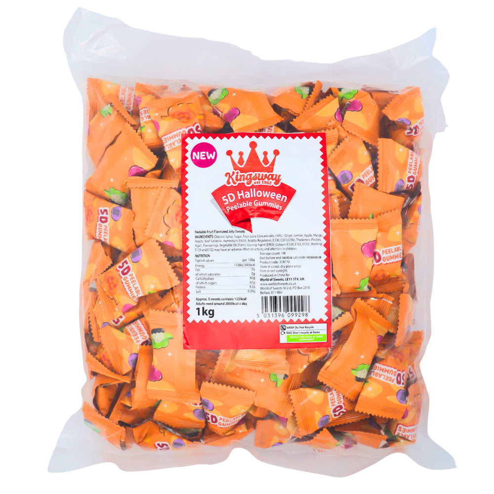 Kingsway 5D Halloween Peelable Gummies - 1kg Bag