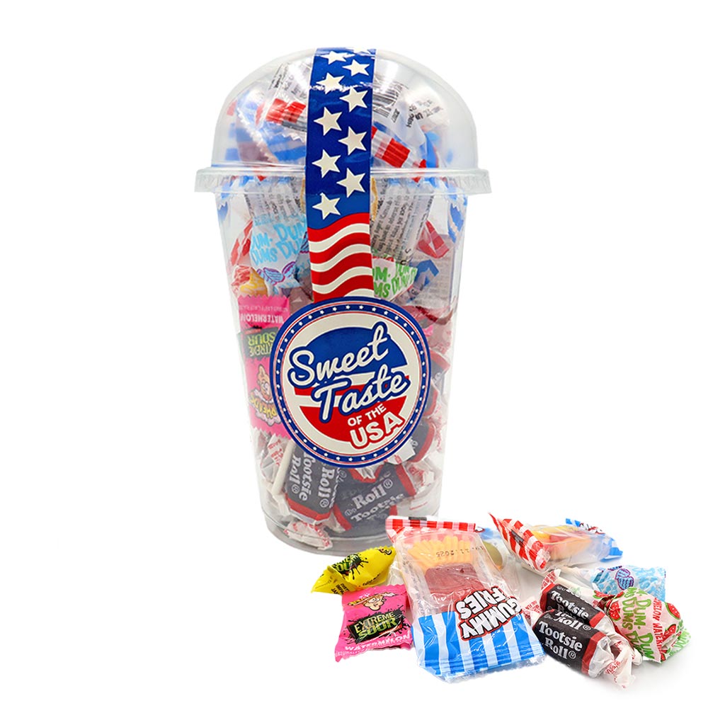 Sweet Taste of the USA American Candy Cup - 6 x 200g Cups