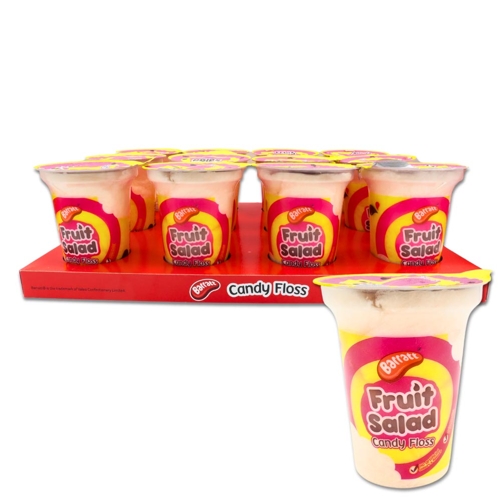 Barratt Fruit Salad Candy Floss - 12 x 20g Cups