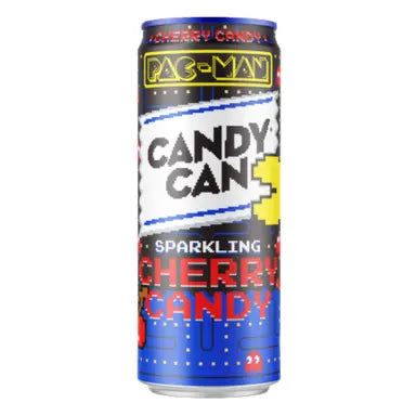 Candy Can Pac-Man Sparkling Cherry Candy Drink - 12 x 330ml Cans