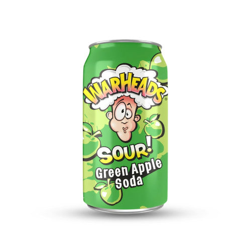 Warheads Sour Green Apple Soda Cans