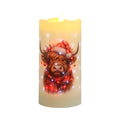 LED Highland Candle 7.5cm x 15cm