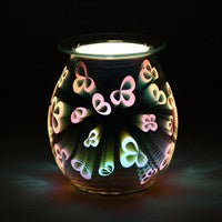 3D FLOWER PETAL LIGHT UP ELECTRIC OIL BURNER (UK 3-PIN PLUG)