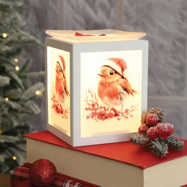 Electric Melter Christmas Robin 14cm