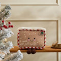 Postcards to North Pole Shaped Cushion - Brown