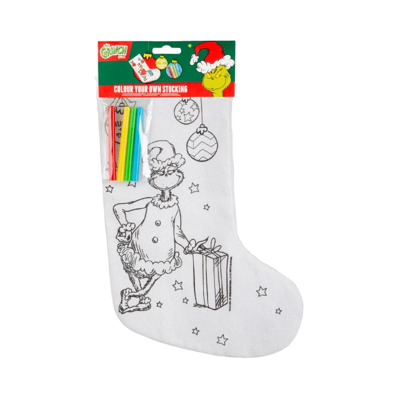 The Grinch Colour Your Own Christmas Stocking