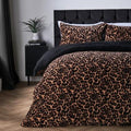 Double Leopard Fleece Duvet Cover Set - Natural
