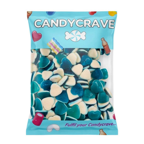 Candycrave Super Value Blue Raspberry Hearts 1kg