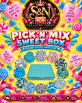 Blue Sweets Hamper Box, 1.4kg of Retro Pick and Mix Blue Sweets, 12 Varieties Including Jelly and Fizzy Sweets