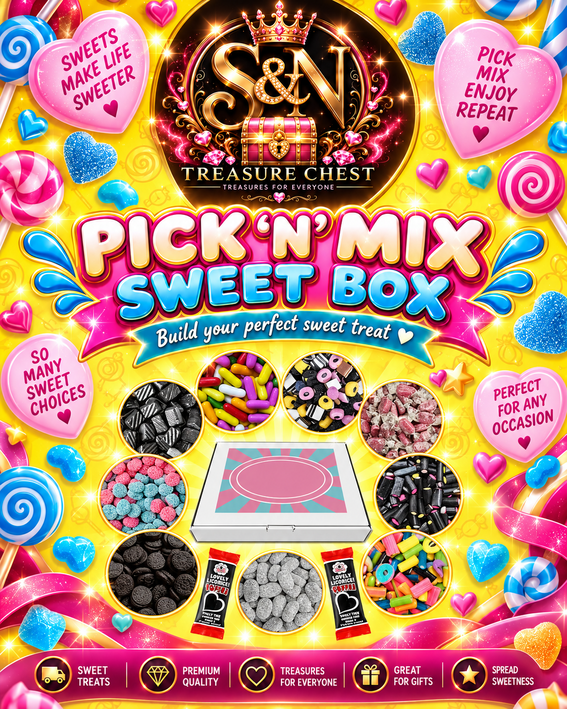Liquorice Pick and Mix Sweets Hamper Box