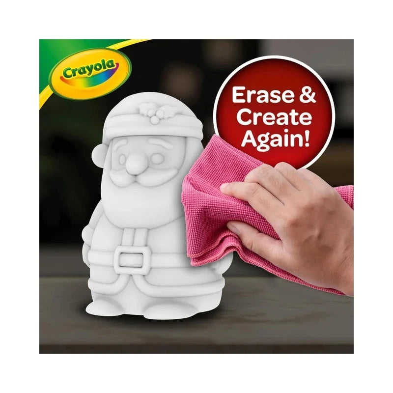 Crayola Recolourable Light Up Santa with 3 Markers