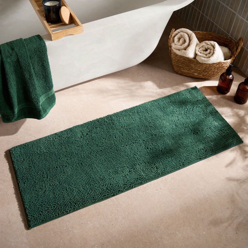 Runner Noodle Bath Mat - Black